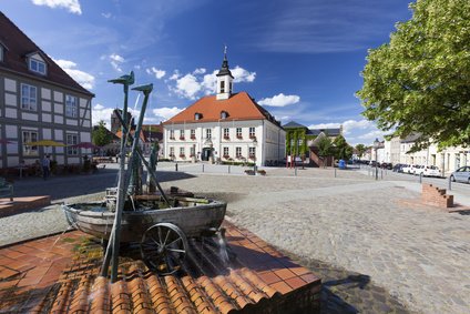 Marktplatz mit Rathaus in Angermünde - Urheber @Tilo Grellmann